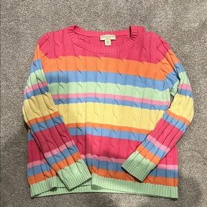 Appleseeds Vibrant Striped Crew Neck Sweater